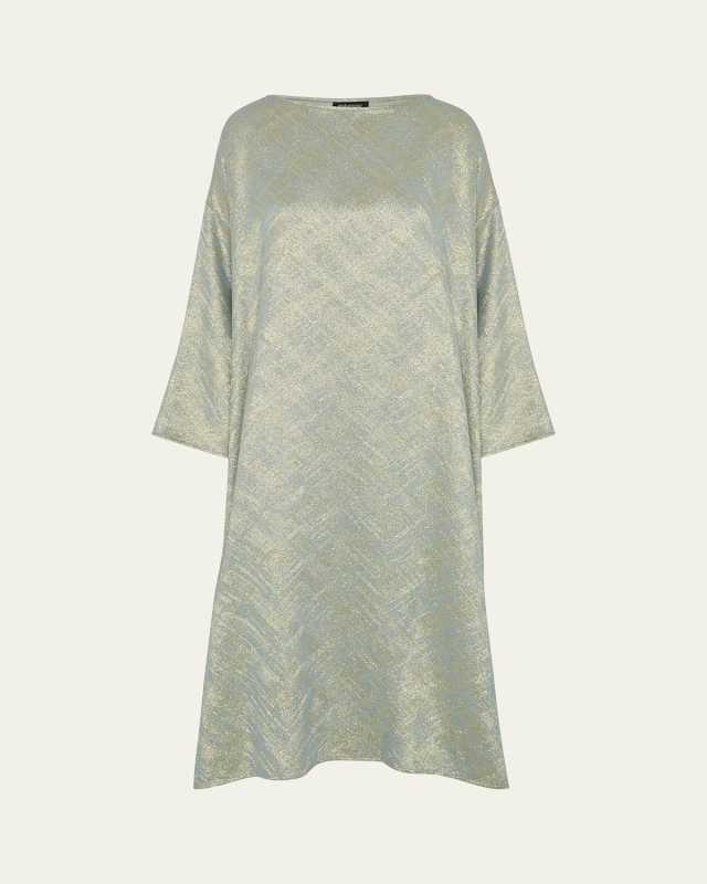 Wide A-line Scoop Neck Dress